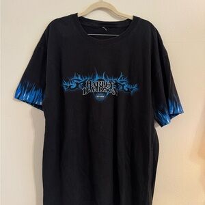 Harley-Davidson Men's Black Tee with Blue Accents